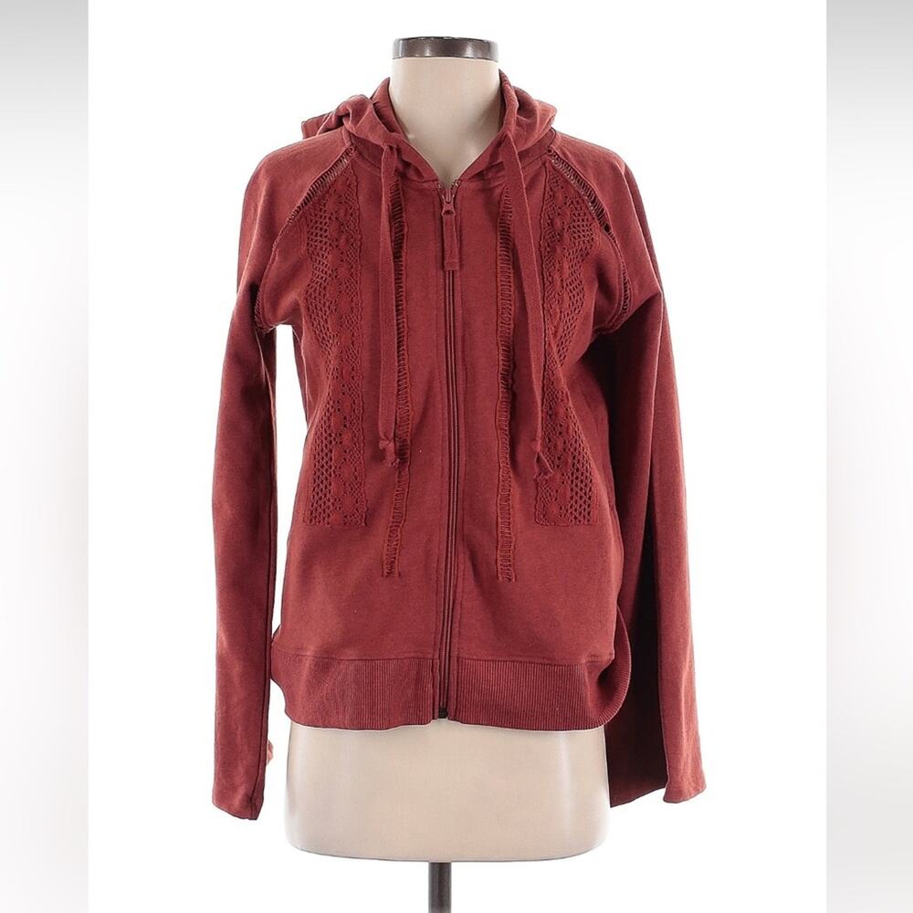 Evy's Tree the Cynthia bell sleeve and eyelet crochet hoodie, size small